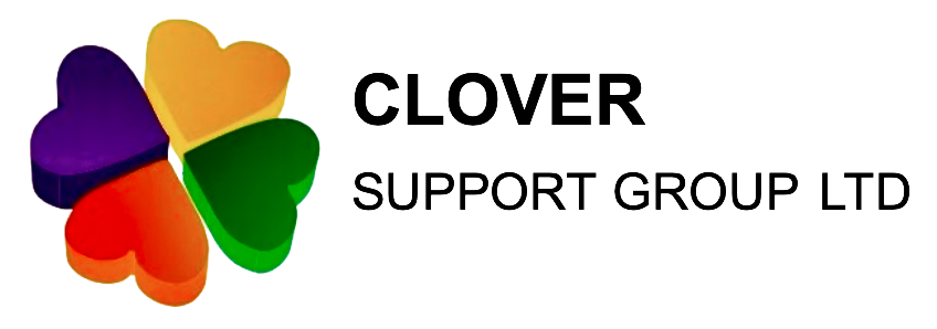 Clover Support Group Ltd - Colorful heart-shaped clover logo representing compassionate domiciliary care