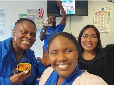 The Clover Way October 2024 - Happy team selfie showing positive workplace culture and staff enjoyment